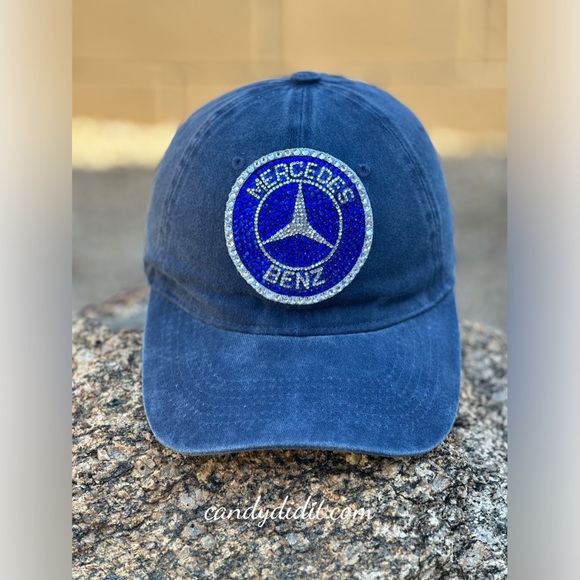 NWT Candy Did It! Handmade Blue Twinkle Mercedes Benz Vintage Look Ball Cap - Picture 3 of 10